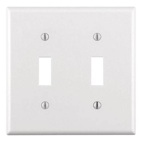 Leviton 2 Gang Toggle Wall Plate White R52 88009 00w The Home Depot