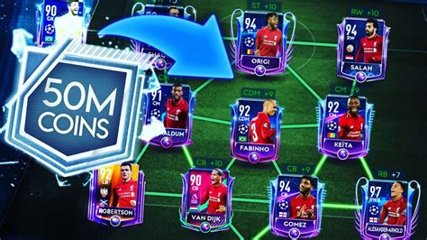 INSANE 50 MILLION COINS TEAM UPGRADE IN FIFA MOBILE 19 TEAM UPGRADE