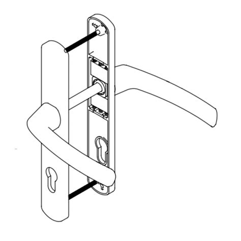 Door Handle Al Jumbo Lara Mm Axis Long Wide Gold Finish Windoform