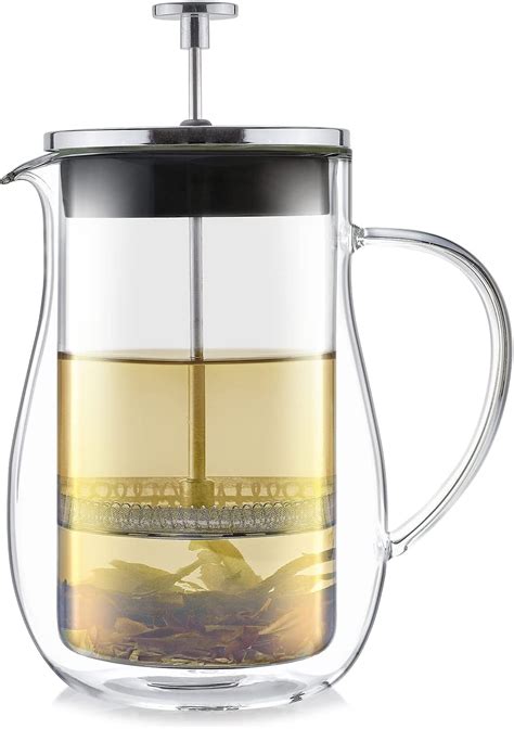 Stay Hot Glass French Press Insulated 27 Ounce 800 Ml Loose Tea
