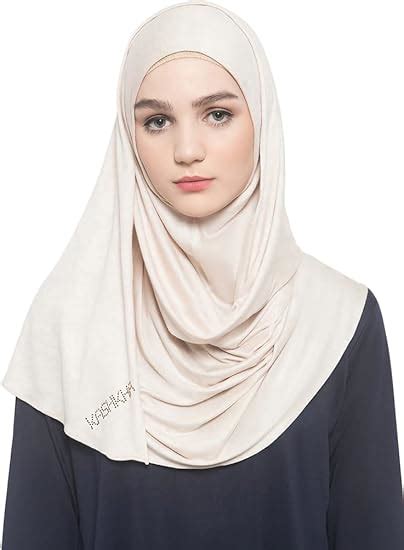 Amazon Kashkha Women S Ready To Wear Instant Hijab Scarf Beige