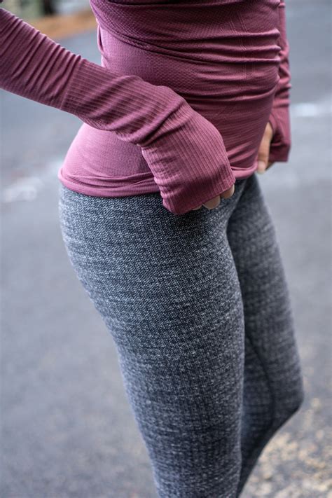 Lululemon Variegated Knit Wunder Under Tights Agent Athletica