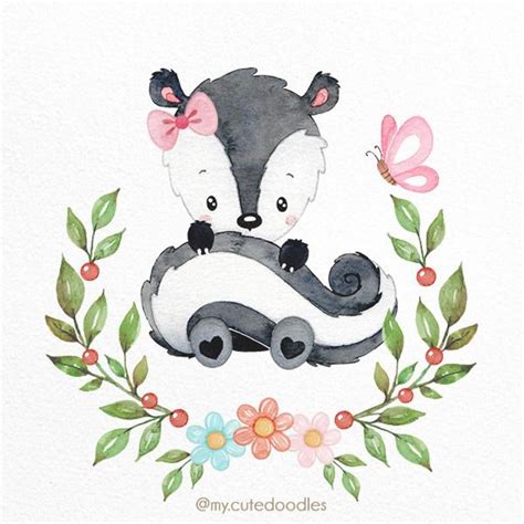 Tier Doodles, Cute Doodles, Watercolor Images, Watercolor Animals, Cute Animal Drawings, Cute ...