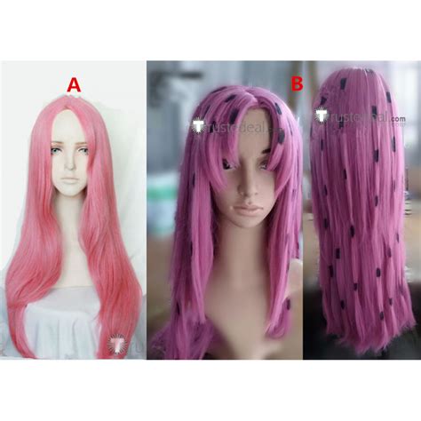 Jojos Bizarre Adventure Diavolo Long Pink Cosplay Wigs Cosplay Wigs