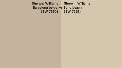 Sherwin Williams Barcelona Beige Vs Sand Beach Side By Side Comparison