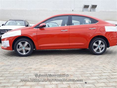 Hyundai Verna 2017 Spotted In The Fiery Red Body Colour