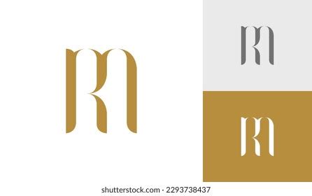 Letter Rm Initial Monogram Logo Design Stock Vector Royalty Free