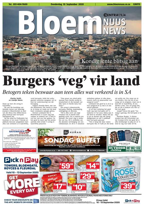 Bloem Newsnuus September 10 2020 Newspaper Get Your Digital