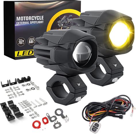 Braveway W Lm Feux Additionnels Moto Phare Led Auxiliaire