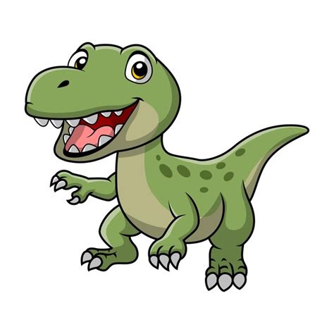 Premium Vector Cute Dinosaur Cartoon On White Background