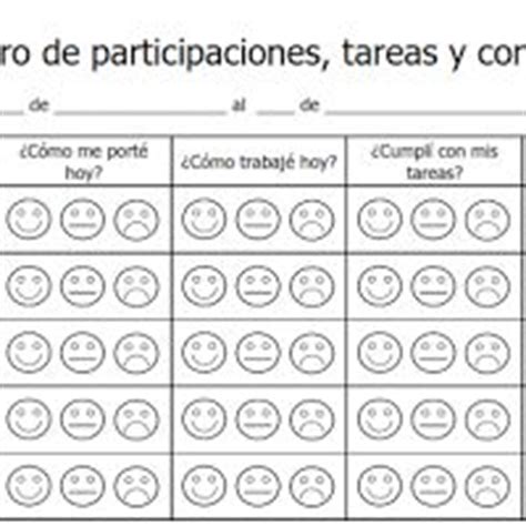 Registro Semanal De Participaciones Tareas Y Conducta Pdf Escuela