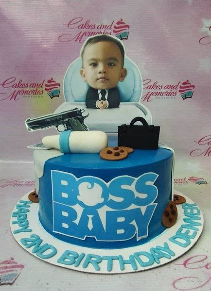 Boss Baby Cake Theme Cake Design With Moist Chocolate Cake On The