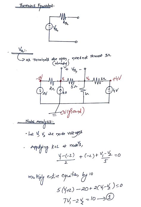 Solved Determine The Thevenin Equivalent Of The Network Shown As