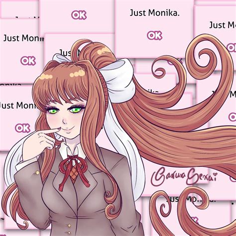 †💖just Monika Fanart •arte Amino• Amino