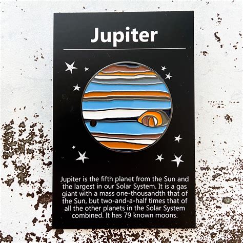 Jupiter Enamel Pin Solar System Lapel Pins Illustrated By Etsy