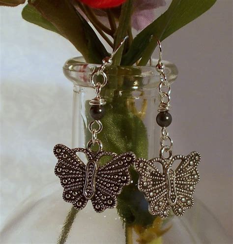 Silver Butterfly Dangle Earrings By DesignsByDeb18 On Etsy 7 00