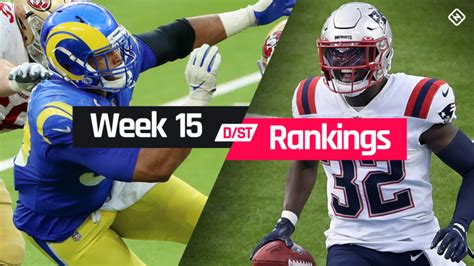 Week 15 Fantasy Defense Rankings Sleepers Busts Waiver Wire D St