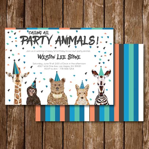 5 Awesome Animal Birthday Party Invitations Repli Counts Template