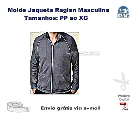 Molde De Jaqueta Raglan Do Pp Ao Xg Em Corel E Pdf Por Email