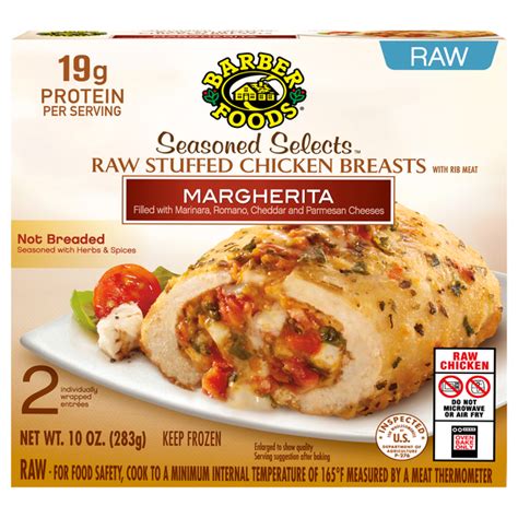 Save On Barber Foods Raw Margherita Stuffed Chicken Breasts 2 Ct Frozen Order Online Delivery