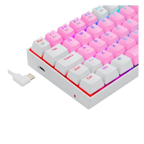 Teclado Mec Nico Gamer Redragon K Pw Rgb Dragonborn Branco