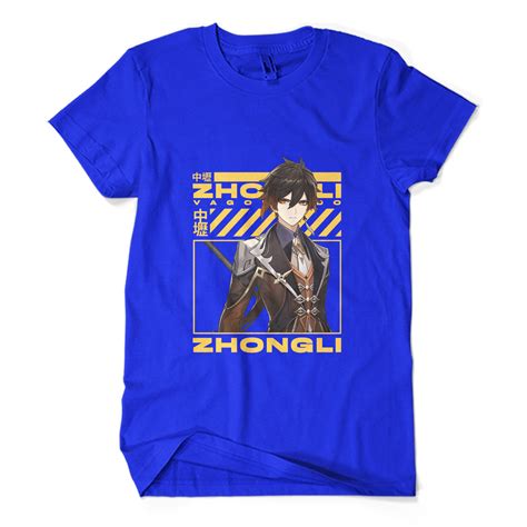 Bisa Cod Promo Baju Kaos Genshin Impact Zhongli Vago Mundo Mihoyo Game