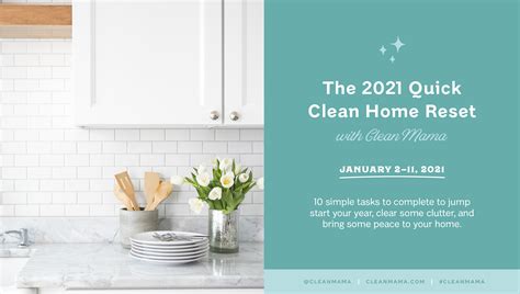 The FREE 2021 Quick Clean Home Reset Challenge Clean Mama Bloglovin