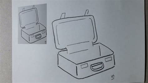 C Mo Dibujar Una Maleta Abierta How To Draw An Open Suitcase Youtube