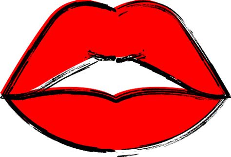 Different Womens Lips Vector Icon Kiss Shape Kissing Lips Red Lips Close Up Girls Isolated From