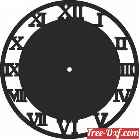 Roman Numerals Gear Clock For Laser Cut Dxf Cdr Svg Files