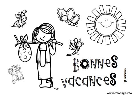 Coloriage Bonnes Vacances Les Enfants Ete Dessin Ete à Imprimer