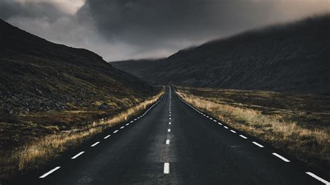 Download wallpaper 1920x1080 road, marking, clouds, turn full hd, hdtv ...