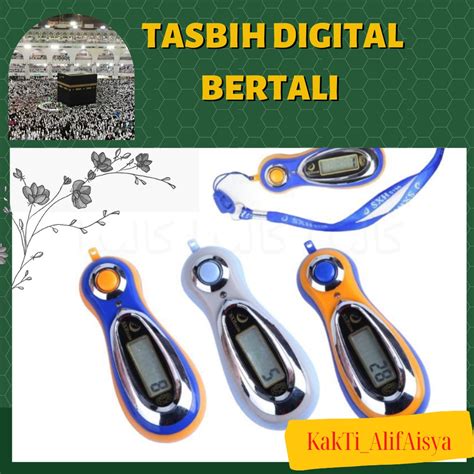 Tasbih Digital Zikir Led Counter Bertali Lanyard Hand Tally Doorgift