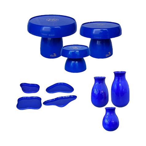 Kit Só Boleiras Festejar Azul Bic Decorativo Para Mesa Festa