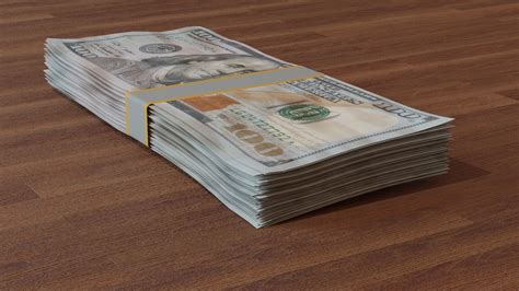 Stack Of Dollars Bill D Model Cgtrader