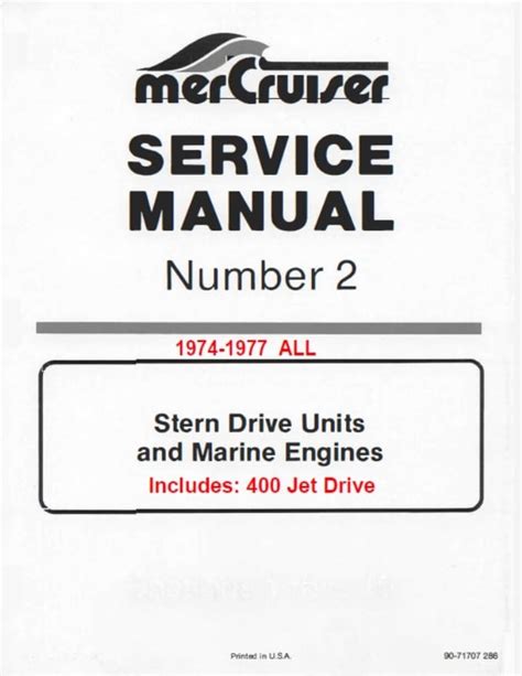 Mercury Mercruiser Inboard And Sterndrive Service Manual Directory