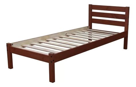 Cama De 1 Plazas En Madera Mexicana Color Cera Kapan Amoblamientos Y