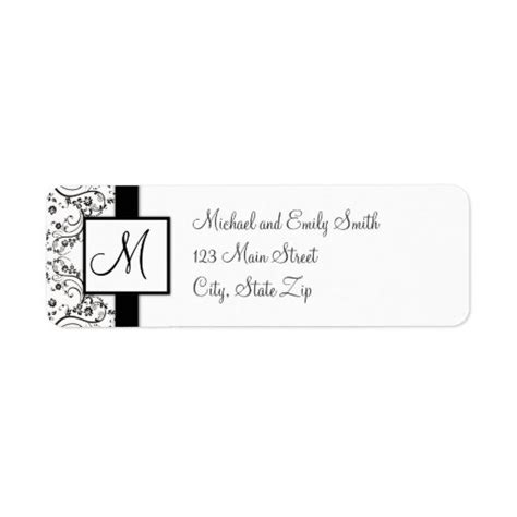 Monogram Return Address Labels | Zazzle