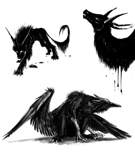 Hybrid Dark Creatures, Mythical Creatures Art, Mythological Creatures ...