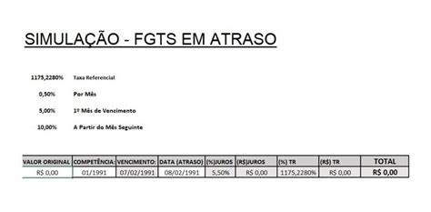 Planilha Simula O Fgts Em Atraso Excel Mercado Livre 31460 Hot Sex