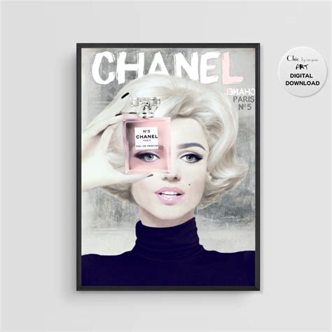 Marilyn Monroe Art Poster Fashion Wall Art Chanel N5 Art Print