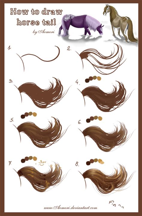 Tutorial - horse tail by Aomori on DeviantArt