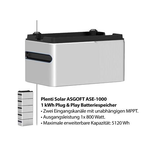 Plenti Solar Kwh Batteriespeicher X Asgoft Ase Plus X Smartplug