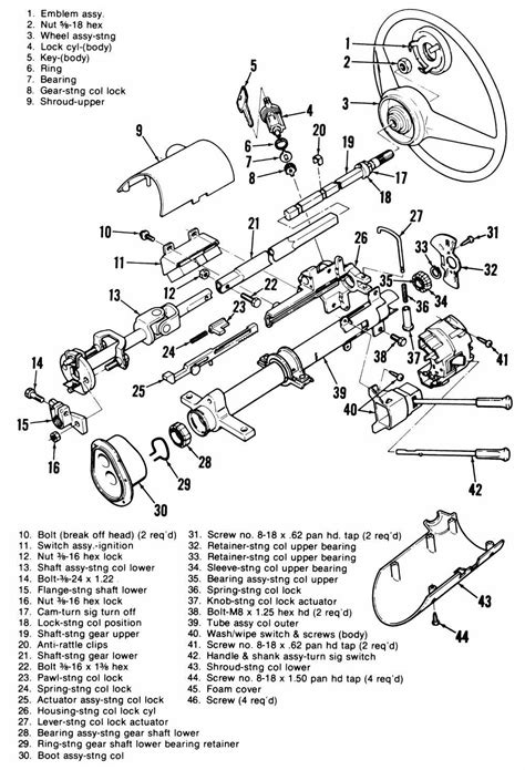 Unveiling The Intricate Parts Of The 1962 Chevy C10 Steering Column