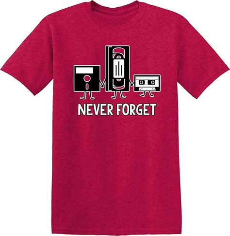 Never Forget Mens Cassette Tape Vhs Gamer Old School Mens Very Funny T Shirt