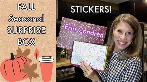 Erin Condren Fall Surprise Box With Planner Envy September Planner Box