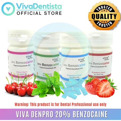 Benzocain 20 Topical Anesthetic Gel 30g Vivadentista Dental Shopee