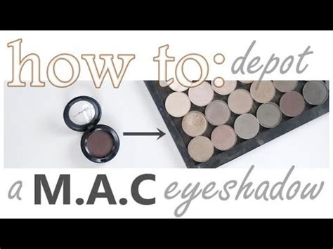 How To Depot A Mac Eyeshadow Youtube