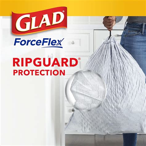 Glad Forceflex Bolsas De Basura Altas Con Cordón Para Cocina 13