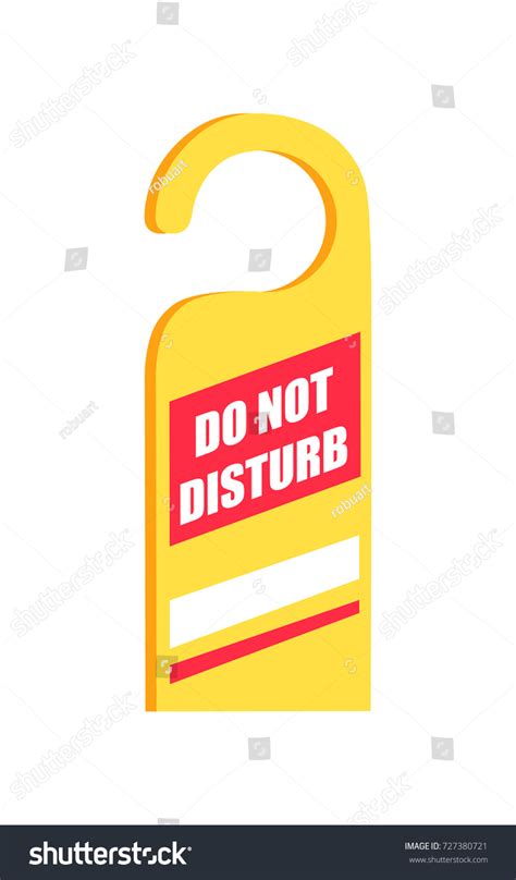 Vektor Stok Do Not Disturb Hotel Sign Hook Tanpa Royalti 727380721